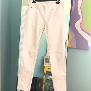 Hudson white skinny jeans